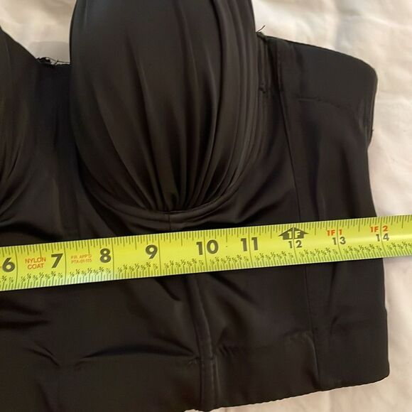 French Kiss Black Strapless Bustier Corset Womens Size Large Underwire Padded - Picture 6 of 13